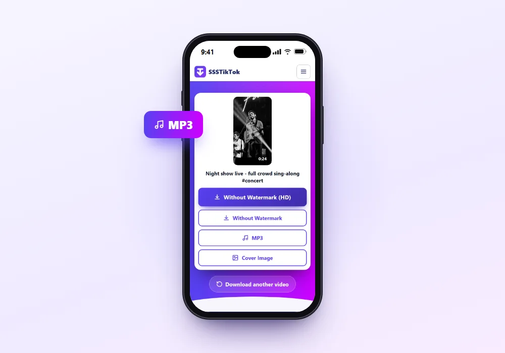 TikTok sound saved as MP3 audio