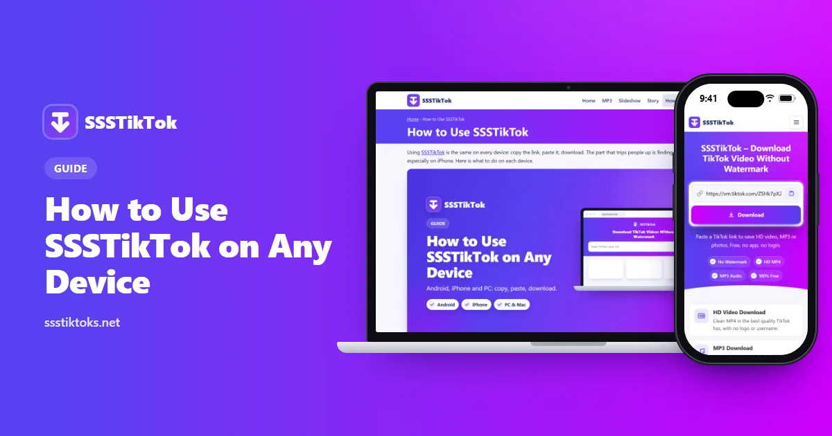 How to use SSSTikTok on PC and phone
