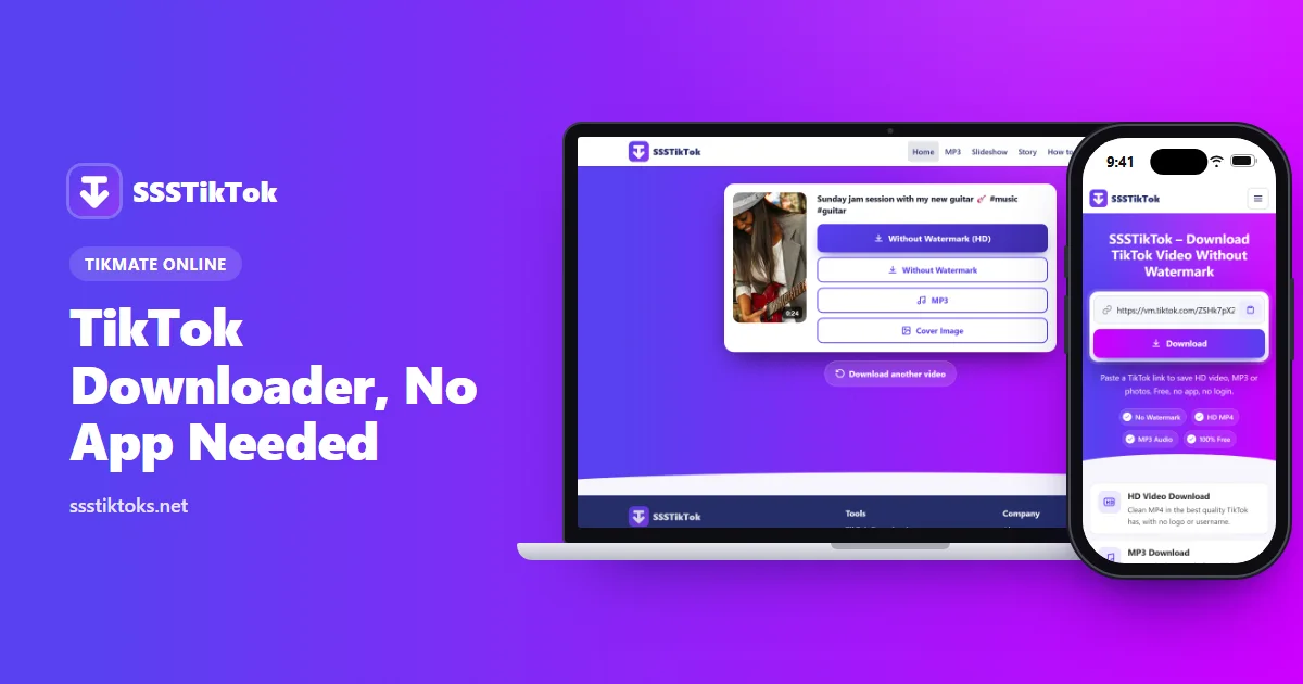 TikMate TikTok downloader in the browser